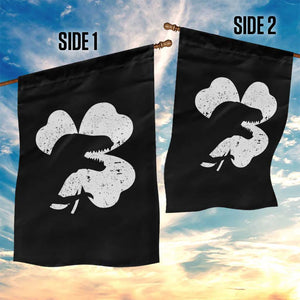 Funny St Patricks Day Dinosaur Shamrock Garden Flag TS11 Print Your Wear