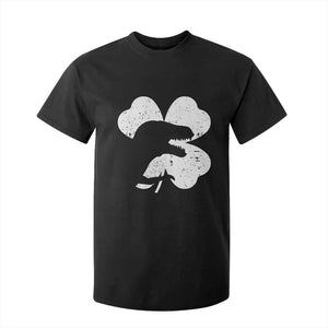 Funny St Patricks Day Dinosaur Shamrock T Shirt For Kid TS11 Black Print Your Wear