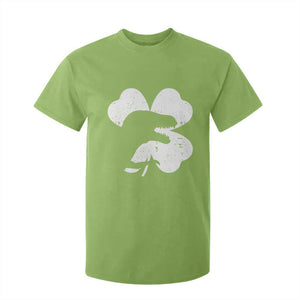Funny St Patricks Day Dinosaur Shamrock T Shirt For Kid TS11 Lime Print Your Wear