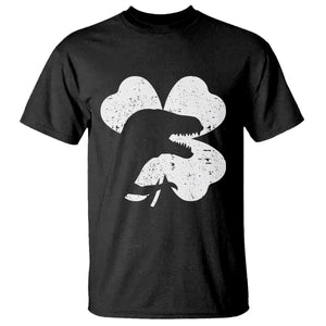 Funny St Patricks Day Dinosaur Shamrock T Shirt TS11 Black Print Your Wear