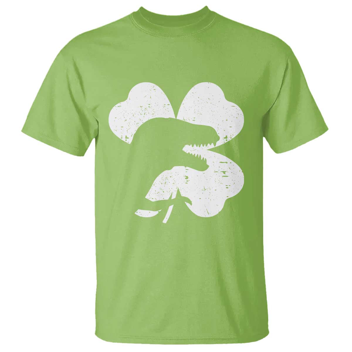 Funny St Patricks Day Dinosaur Shamrock T Shirt TS11 Lime Print Your Wear