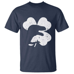 Funny St Patricks Day Dinosaur Shamrock T Shirt TS11 Navy Print Your Wear