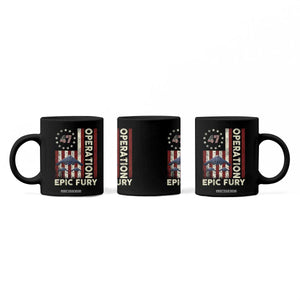 Operation Epic Fury Coffee Mug Military Tactical Warfare Stealth Jet American Flag TS11 Print Your Wear
