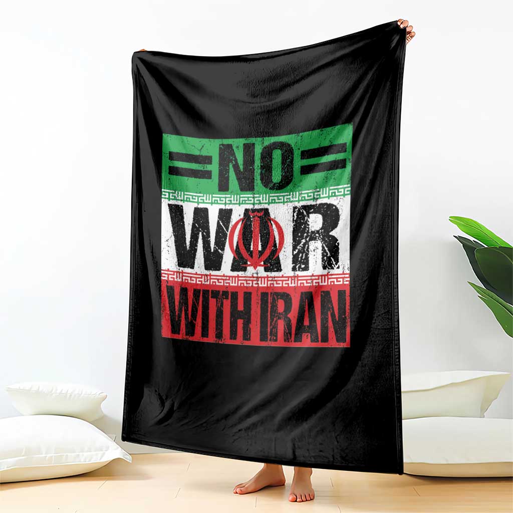 No War With Iran Throw Blanket Freedom For Iranians Vintage Iran Flag TS11 Print Your Wear