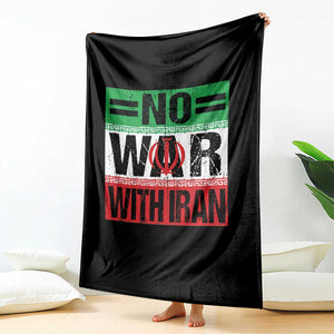 No War With Iran Throw Blanket Freedom For Iranians Vintage Iran Flag TS11 Print Your Wear