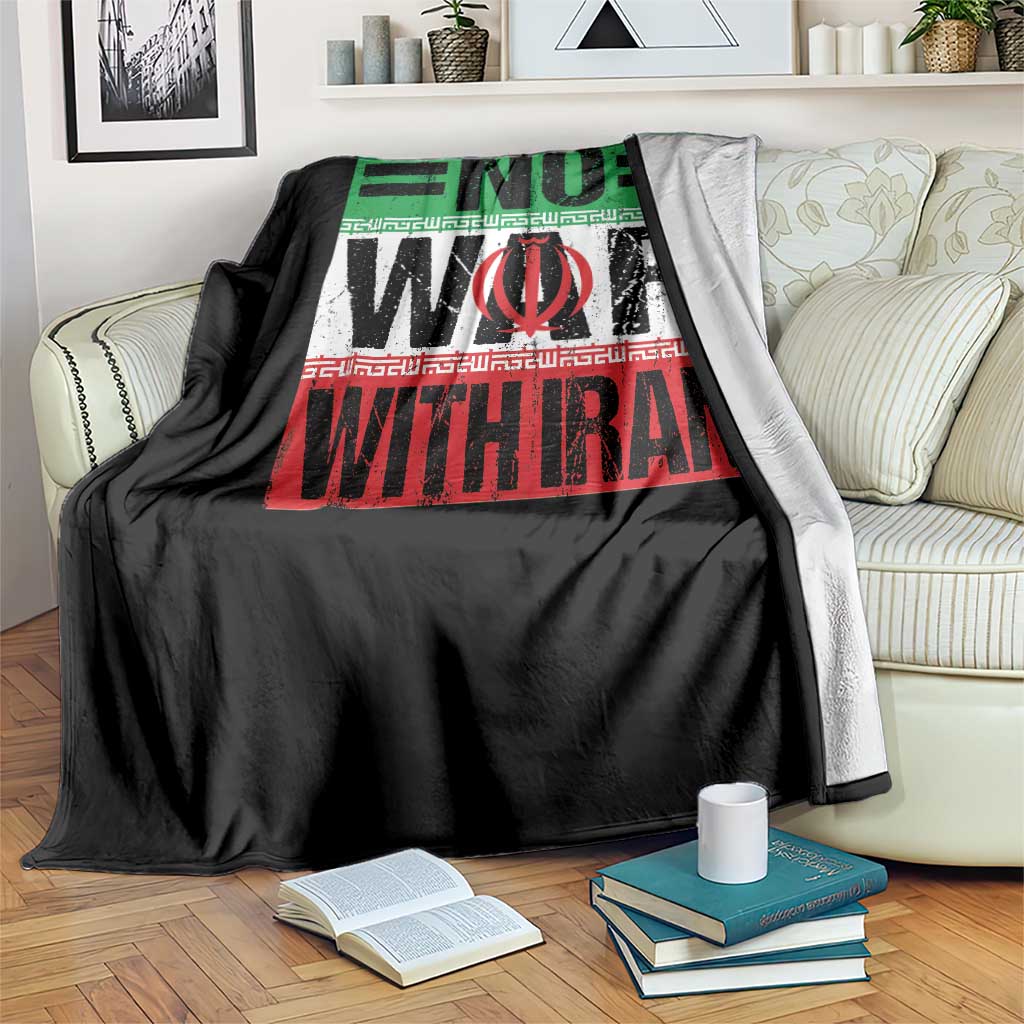 No War With Iran Throw Blanket Freedom For Iranians Vintage Iran Flag TS11 Print Your Wear