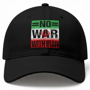 No War With Iran Baseball Cap Freedom For Iranians Vintage Iran Flag TS11 Print Your Wear