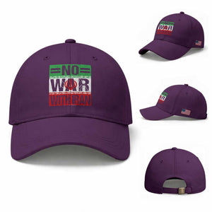 No War With Iran Baseball Cap Freedom For Iranians Vintage Iran Flag TS11 Baseball Cap Universal Fit Purple Print Your Wear