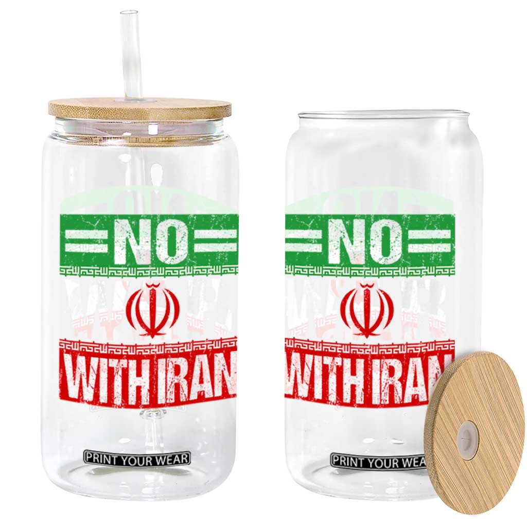 No War With Iran Glass Can Freedom For Iranians Vintage Iran Flag TS11 Print Your Wear