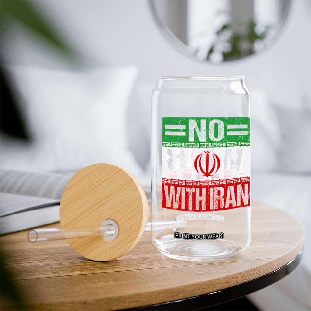 No War With Iran Glass Can Freedom For Iranians Vintage Iran Flag TS11 Print Your Wear