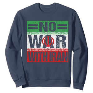 No War With Iran Sweatshirt Freedom For Iranians Vintage Iran Flag TS11 Navy Print Your Wear