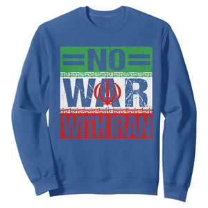 No War With Iran Sweatshirt Freedom For Iranians Vintage Iran Flag TS11 Royal Blue Print Your Wear