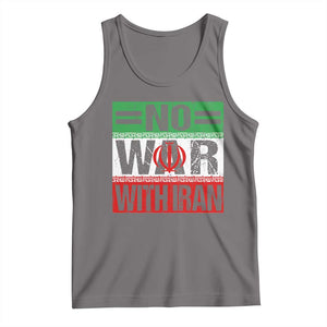 No War With Iran Tank Top Freedom For Iranians Vintage Iran Flag TS11 Deep Heather Print Your Wear
