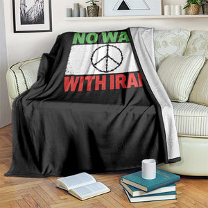 No War With Iran Throw Blanket Iranian People Support Barbed Wire Peace Sign TS11 Print Your Wear