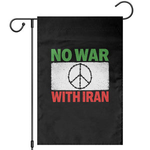 No War With Iran Garden Flag Iranian People Support Barbed Wire Peace Sign TS11 Black Print Your Wear