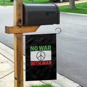 No War With Iran Garden Flag Iranian People Support Barbed Wire Peace Sign TS11 Print Your Wear