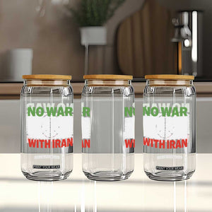 No War With Iran Glass Can Iranian People Support Barbed Wire Peace Sign TS11 Print Your Wear
