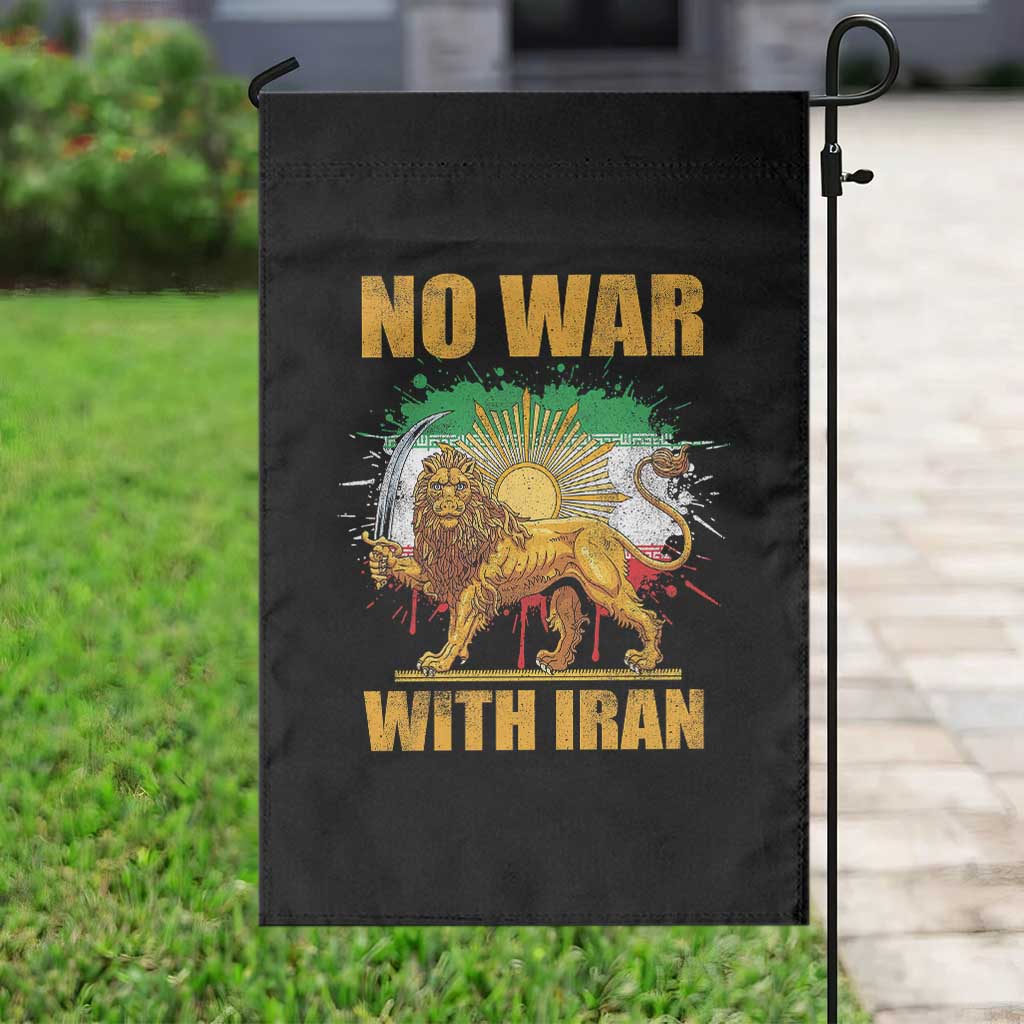 No War With Iran Garden Flag Iran Flag Lion And Sun Persian Pride TS11 Print Your Wear