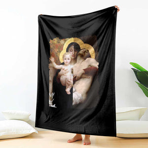 Jesus Christ and Mother Mary William Adolphe Bouguereau Art Throw Blanket TS11 Print Your Wear