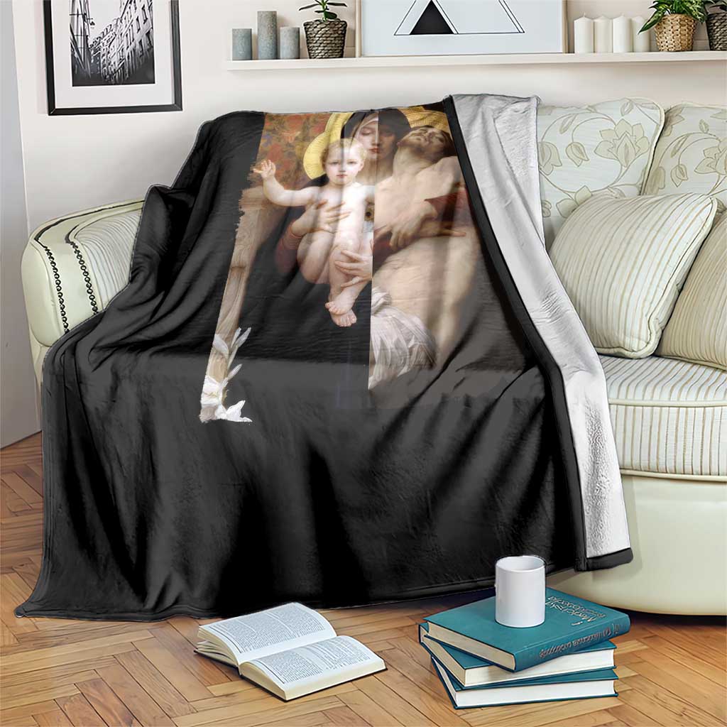Jesus Christ and Mother Mary William Adolphe Bouguereau Art Throw Blanket TS11 Print Your Wear
