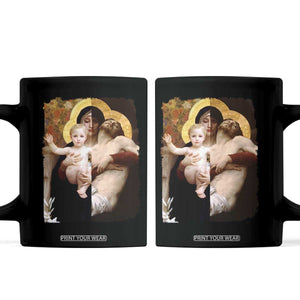 Jesus Christ and Mother Mary William Adolphe Bouguereau Art Coffee Mug TS11 Black Print Your Wear