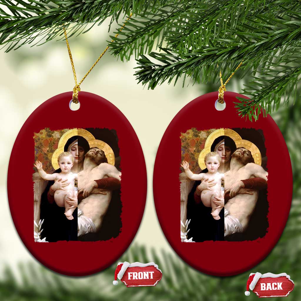 Jesus Christ and Mother Mary William Adolphe Bouguereau Art Ceramic Ornament TS11 Print Your Wear
