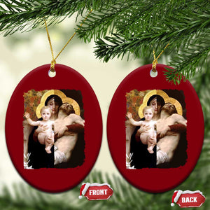 Jesus Christ and Mother Mary William Adolphe Bouguereau Art Ceramic Ornament TS11 Print Your Wear