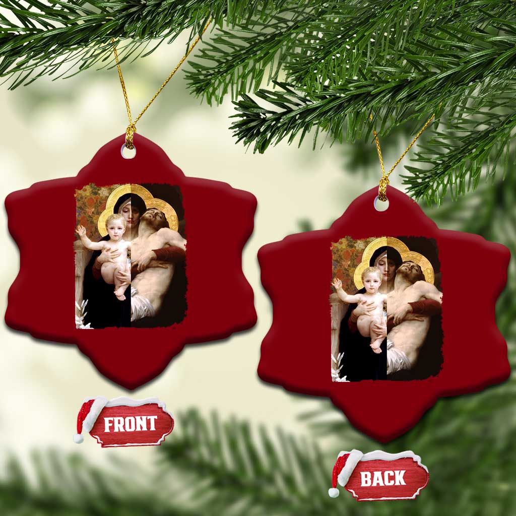 Jesus Christ and Mother Mary William Adolphe Bouguereau Art Ceramic Ornament TS11 Print Your Wear