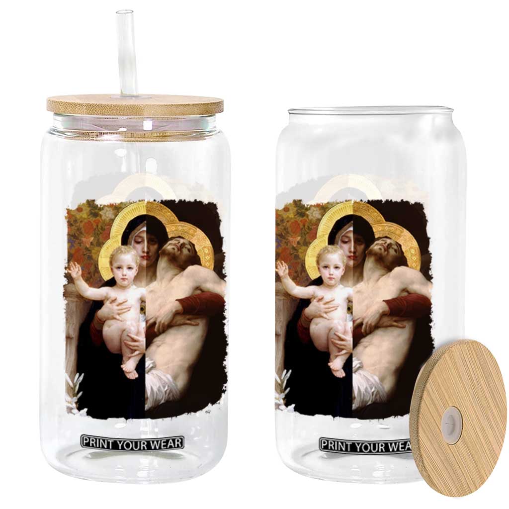 Jesus Christ and Mother Mary William Adolphe Bouguereau Art Glass Can TS11 Print Your Wear