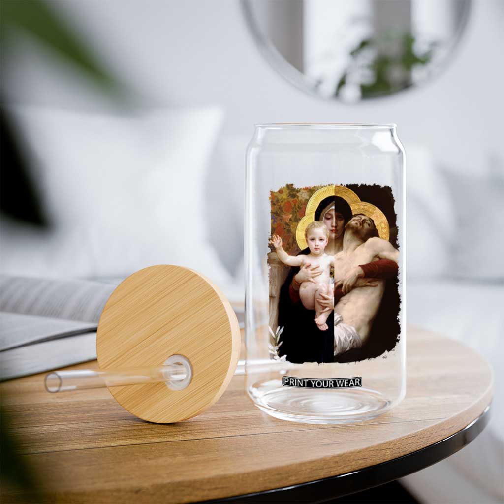 Jesus Christ and Mother Mary William Adolphe Bouguereau Art Glass Can TS11 Print Your Wear