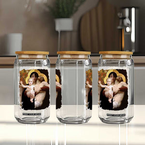 Jesus Christ and Mother Mary William Adolphe Bouguereau Art Glass Can TS11 Print Your Wear