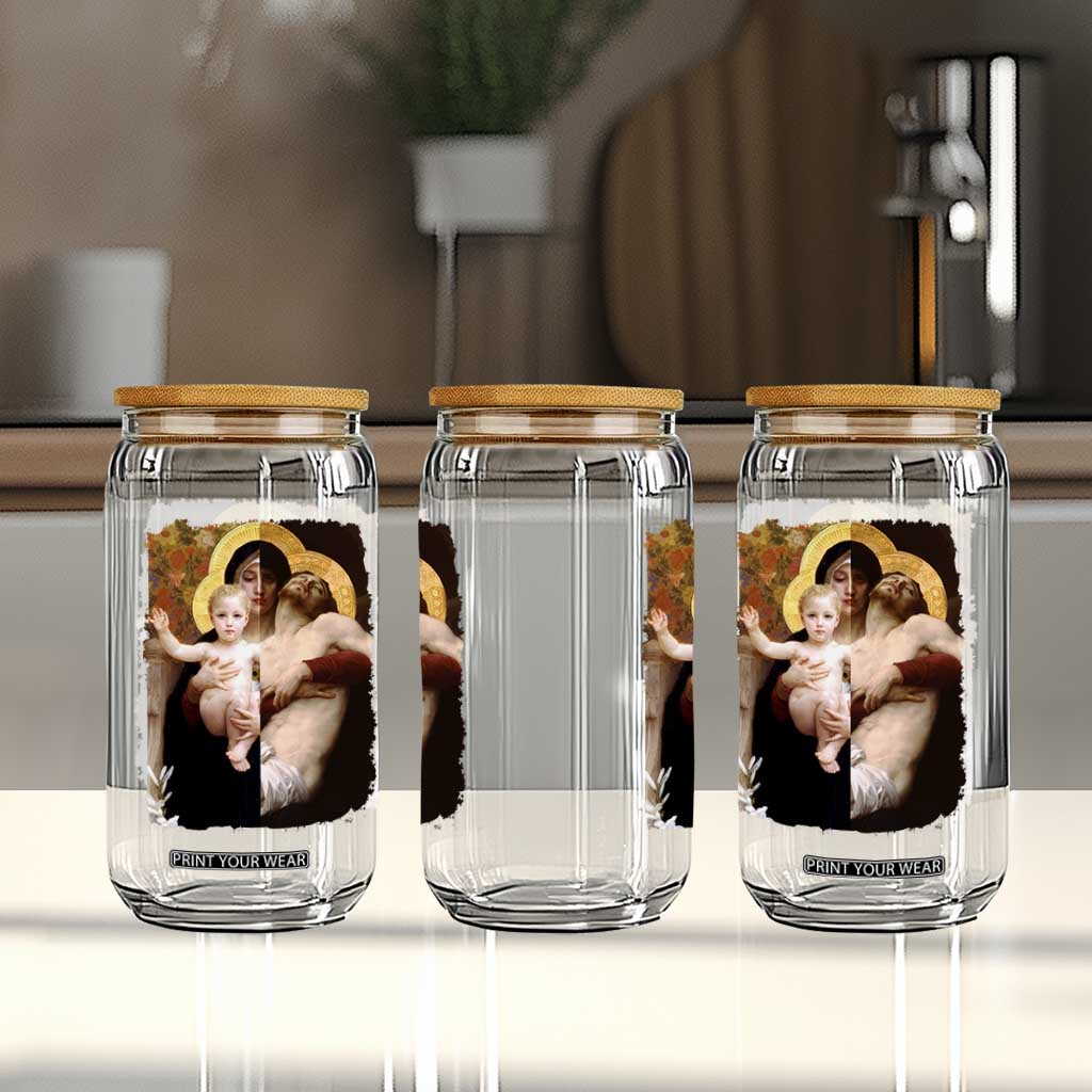 Jesus Christ and Mother Mary William Adolphe Bouguereau Art Glass Can TS11 Print Your Wear