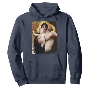 Jesus Christ and Mother Mary William Adolphe Bouguereau Art Hoodie TS11 Navy Print Your Wear