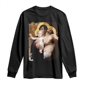 Jesus Christ and Mother Mary William Adolphe Bouguereau Art Long Sleeve Shirt TS11 Black Print Your Wear