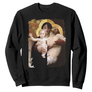 Jesus Christ and Mother Mary William Adolphe Bouguereau Art Sweatshirt TS11 Black Print Your Wear