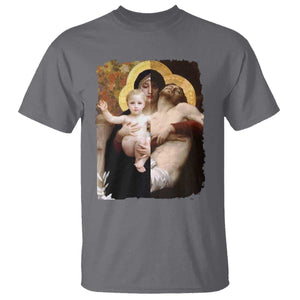 Jesus Christ and Mother Mary William Adolphe Bouguereau Art T Shirt TS11 Charcoal Print Your Wear