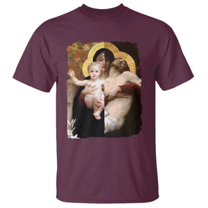Jesus Christ and Mother Mary William Adolphe Bouguereau Art T Shirt TS11 Maroon Print Your Wear
