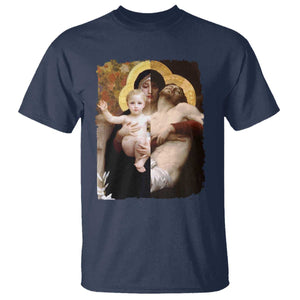 Jesus Christ and Mother Mary William Adolphe Bouguereau Art T Shirt TS11 Navy Print Your Wear