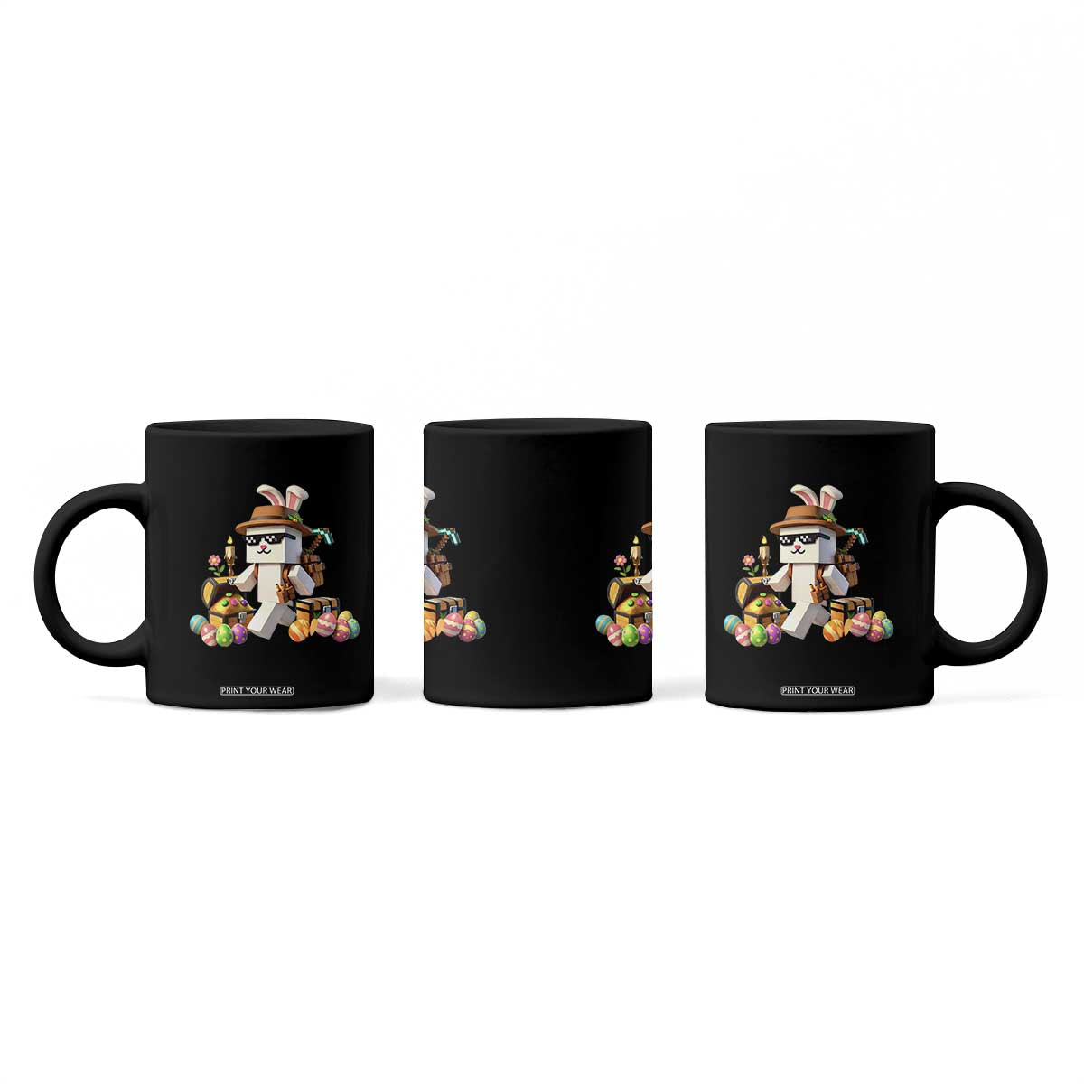 Funny Easter Day Bunny Miner Egg Video Game Coffee Mug TS11 Print Your Wear