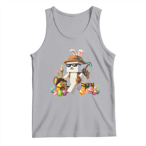Funny Easter Day Bunny Miner Egg Video Game Tank Top TS11 Athletic Heather Print Your Wear