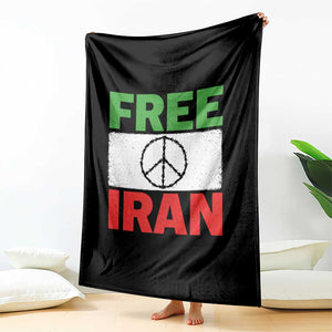Free Iran Throw Blanket Stop War Barbed Wire Peace Sign TS11 Print Your Wear