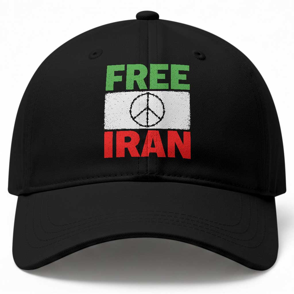 Free Iran Baseball Cap Stop War Barbed Wire Peace Sign TS11 Print Your Wear