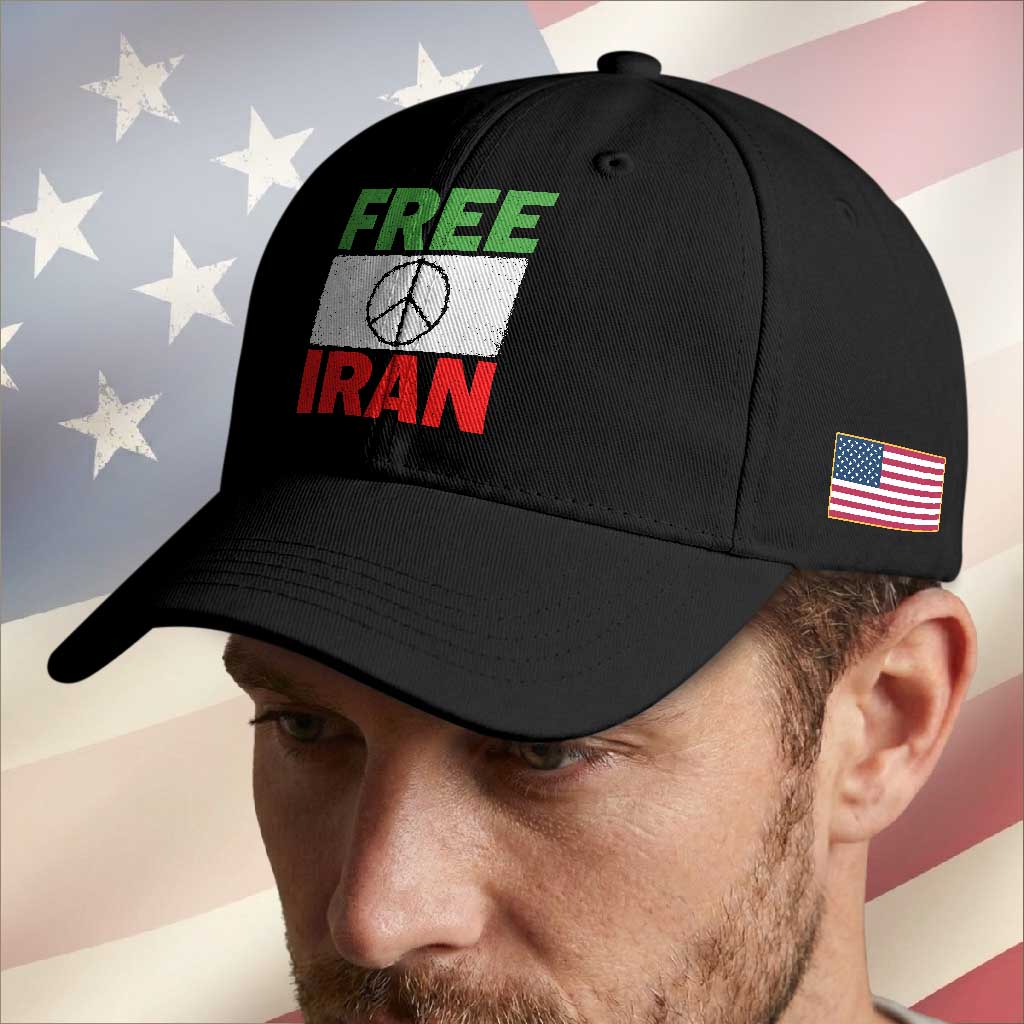 Free Iran Baseball Cap Stop War Barbed Wire Peace Sign TS11 Print Your Wear