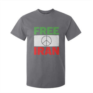 Free Iran T Shirt For Kid Stop War Barbed Wire Peace Sign TS11 Charcoal Print Your Wear
