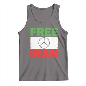 Free Iran Tank Top Stop War Barbed Wire Peace Sign TS11 Deep Heather Print Your Wear
