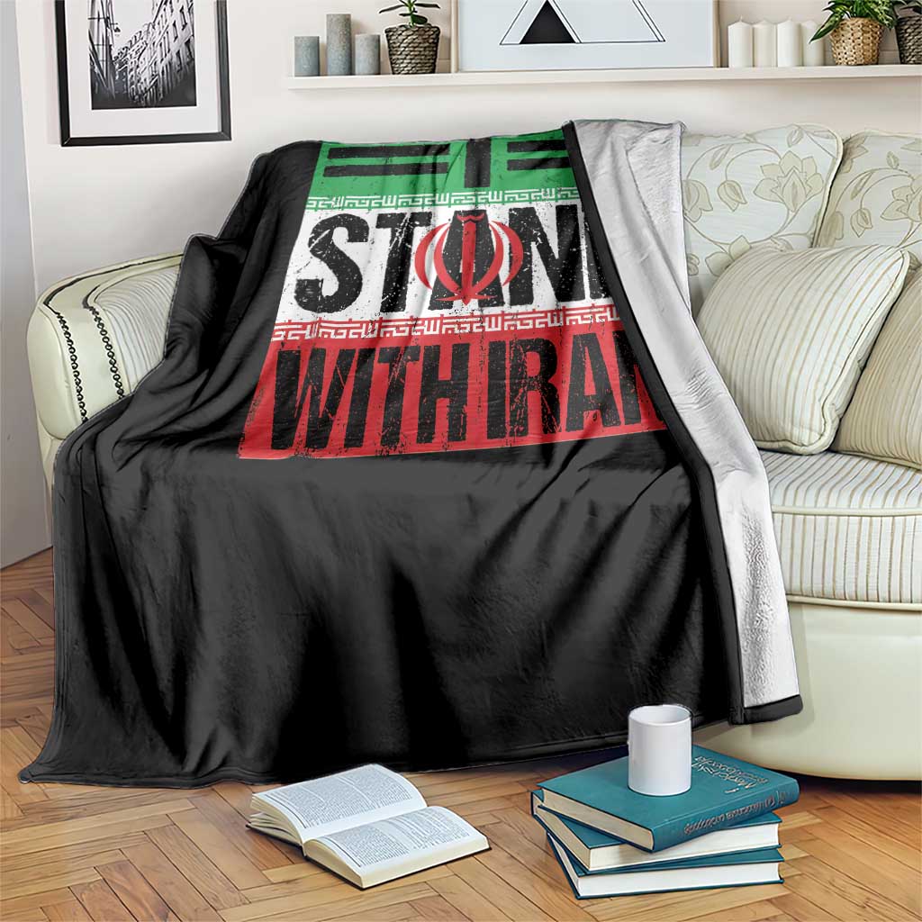I Stand With Iran Throw Blanket Iranian People Freedom Protest TS11 Print Your Wear