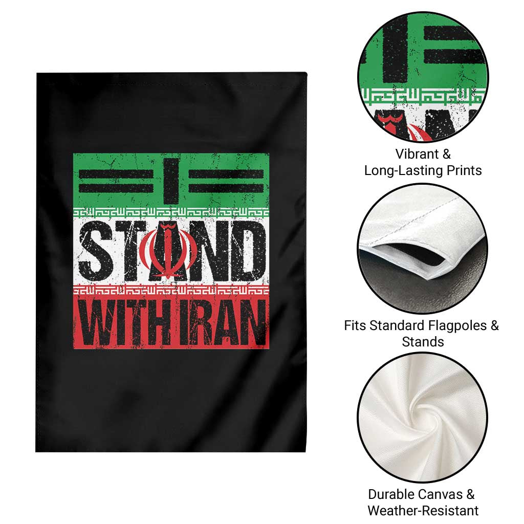 I Stand With Iran Garden Flag Iranian People Freedom Protest TS11 Print Your Wear