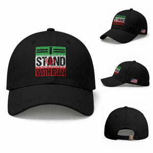 I Stand With Iran Baseball Cap Iranian People Freedom Protest TS11 Baseball Cap Universal Fit Black Print Your Wear