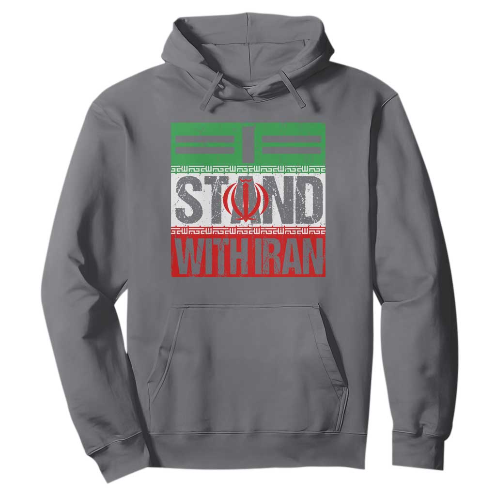 I Stand With Iran Hoodie Iranian People Freedom Protest TS11 Charcoal Print Your Wear
