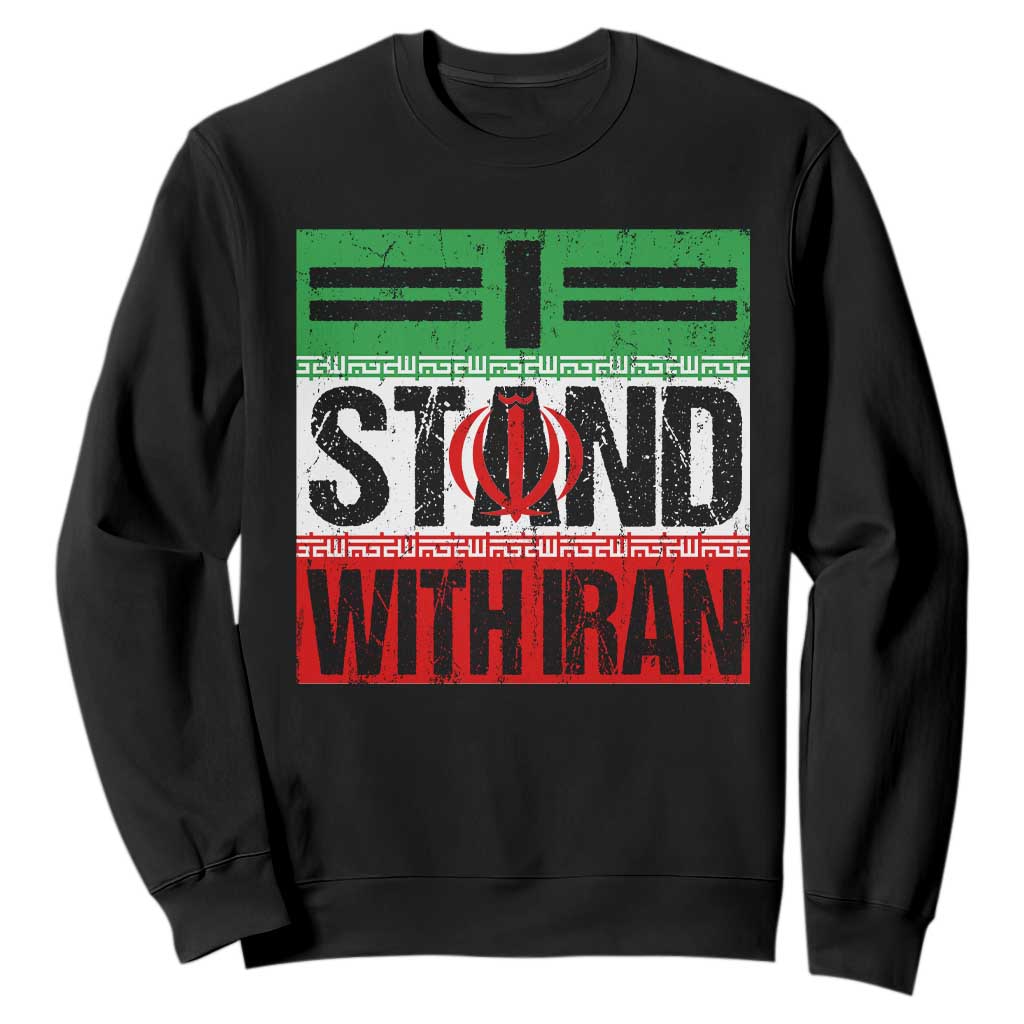 I Stand With Iran Sweatshirt Iranian People Freedom Protest TS11 Black Print Your Wear